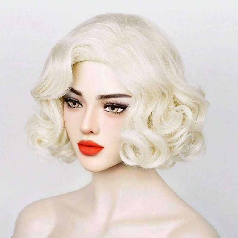 1Pc Blonde 25.4cm Fashion Design Wig