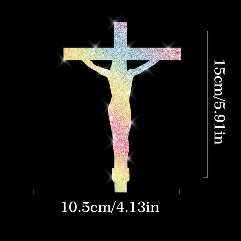 1pc  silvery  Jesus Christian Themed Stickers