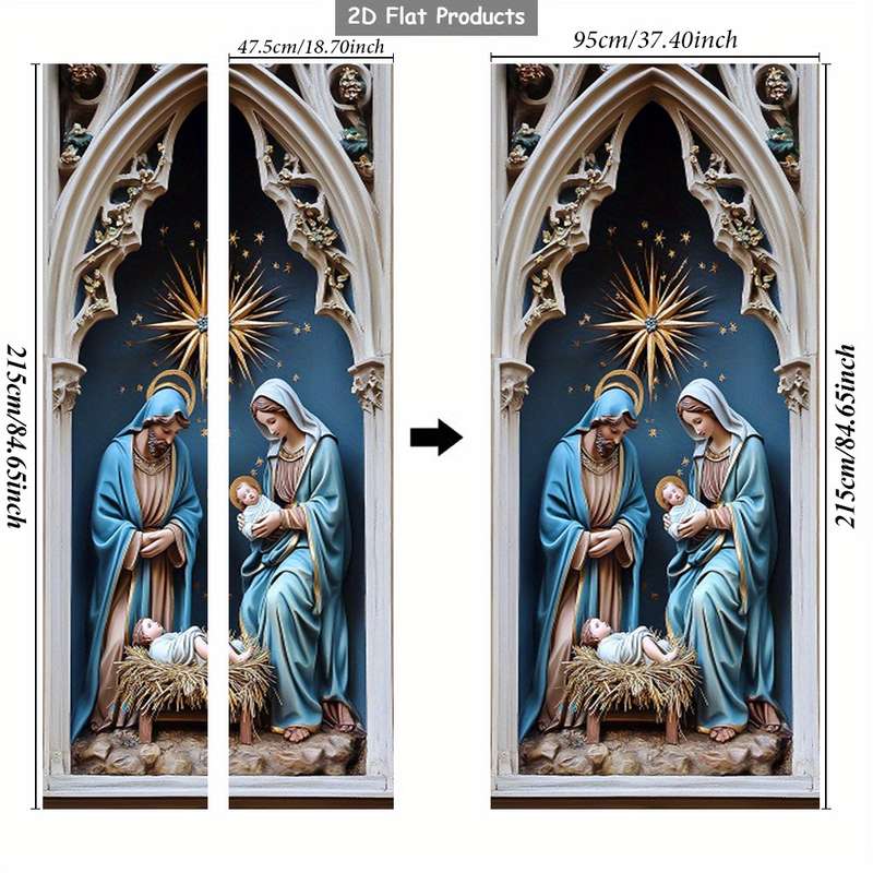 1pc 95.0x214.88cm Jesus Christian Themed Stickers
