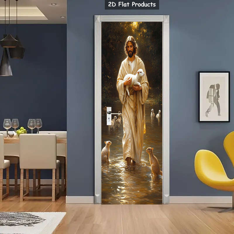 1pc 95.0x214.88cm Jesus Christian Themed Stickers
