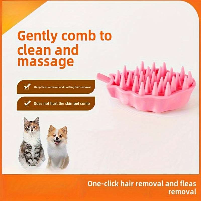 1pc Pink opp packaging Pet Comb