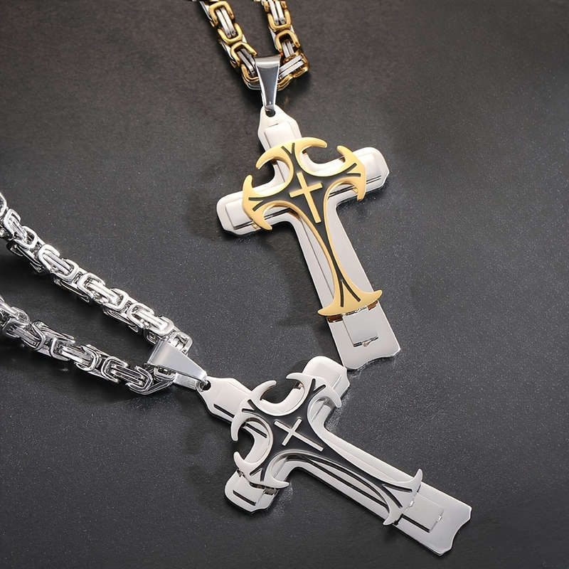 1 Piece Golden Jesus Theme Pendant