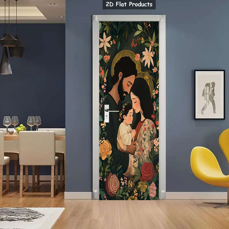 1pc 95.0x209.8cm Jesus Christian Themed Stickers