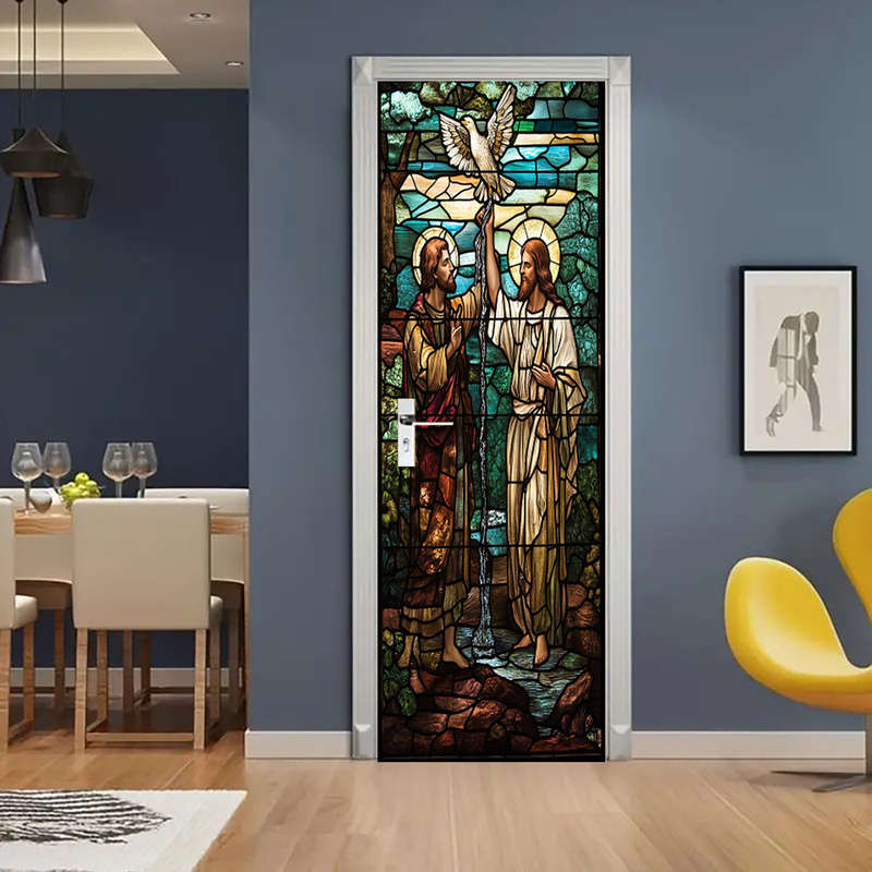 1pc 95.0x214.88cm Jesus Christian Themed Stickers