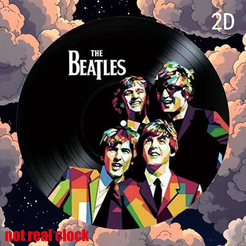 1pc  19.81x19.81cm Round Aluminum Wall Art 2D Flat Print Durable Metal Signs Unique Design E
