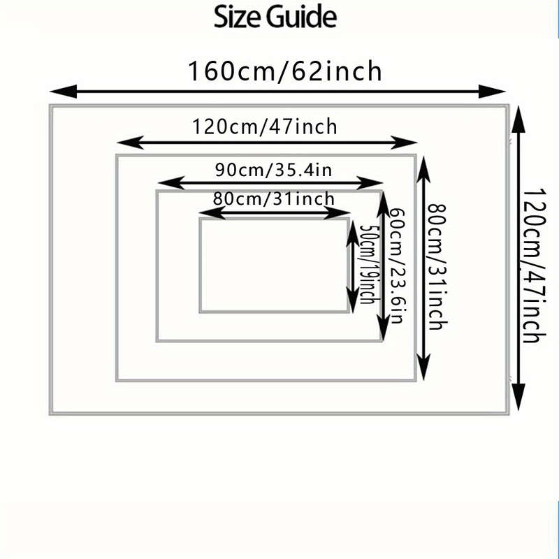1Pc 120x160cm 47.24x62.99inch Floor Mat