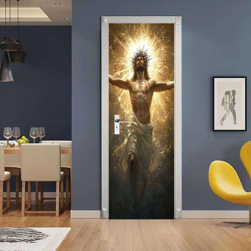 1pc 95.0x214.88cm Jesus Christian Themed Stickers