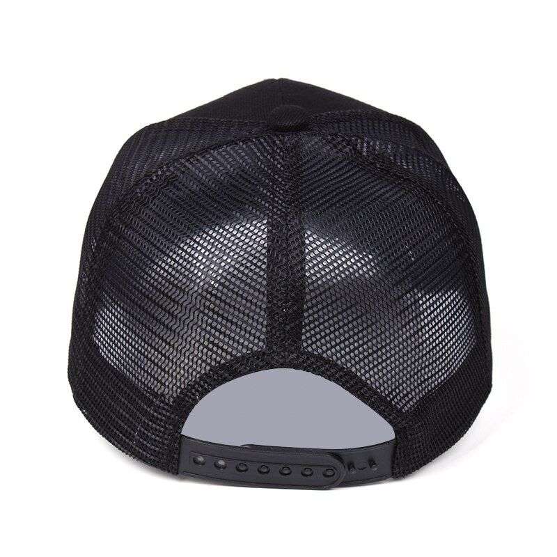 1pc Trendy Embroidered Trucker Hat Breathable Mesh Baseball Cap for Outdoor Skateboarding Busin