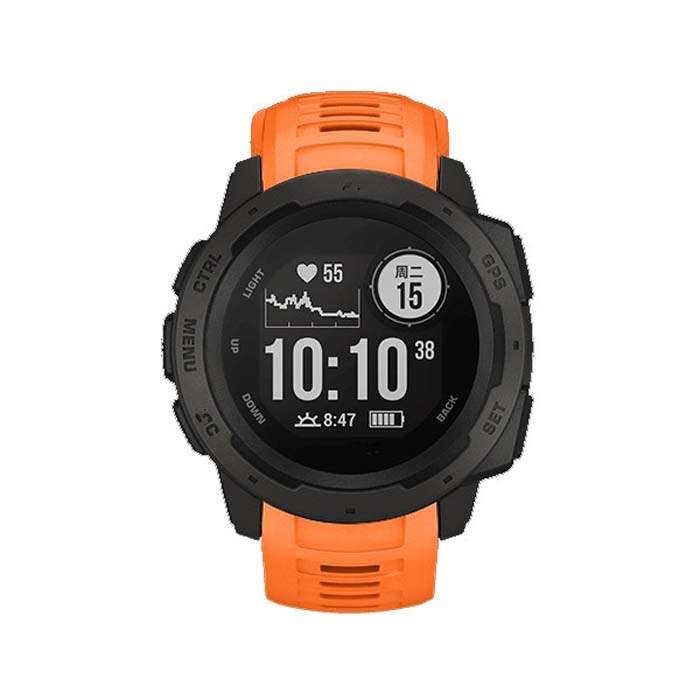 Silicone Replacement Wrist Strap for Garmin Instinct 22mm, Host not Included(Orange)