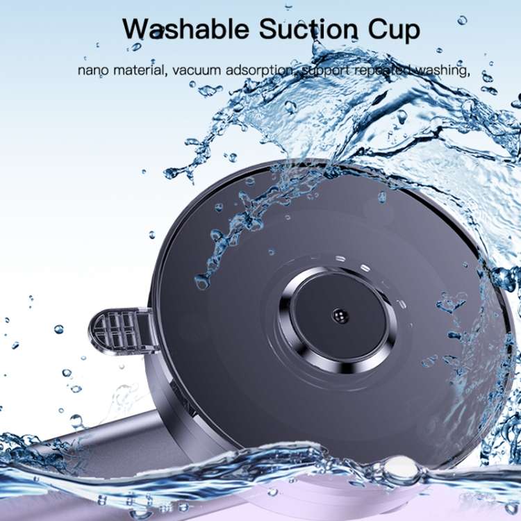 Yesido C197 15W 2 in 1 Suction Cup Type Wireless Charging Car Holder Set (Black)