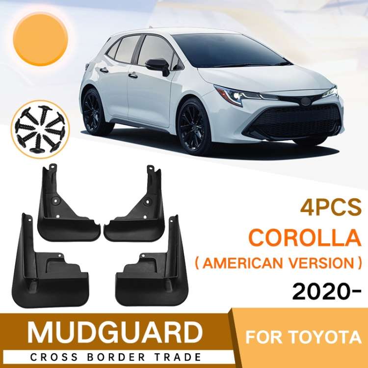 For Toyota Corolla 2020-2023 US 4pcs/Set Car Auto Soft Plastic Splash Flaps Fender Guard