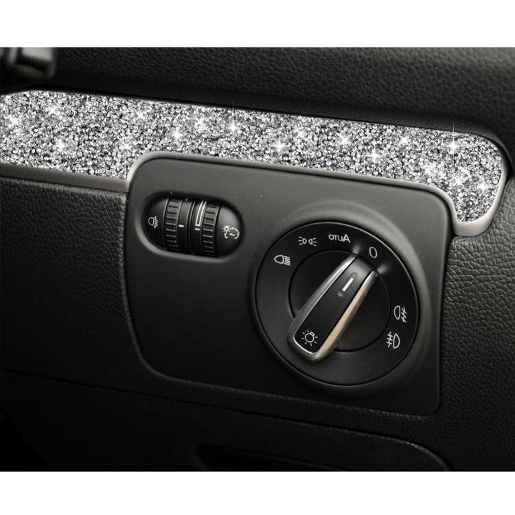 Car Central Control Diamond Decoration Cover Sticker for Volkswagen Golf 6 2008-2012, Right-hand Dr