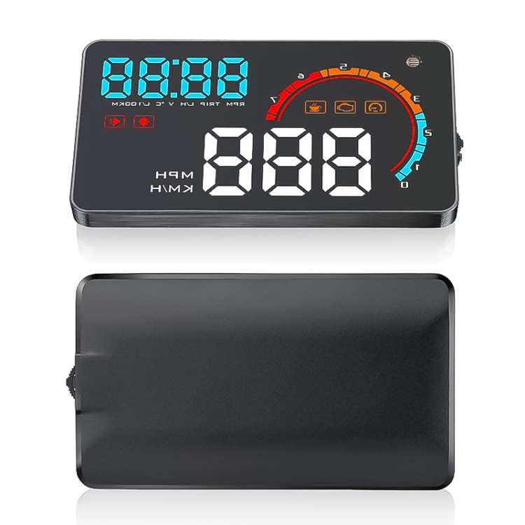 D2500 OBD2+GPS 4 inch Vehicle-mounted Head Up Display Security System, Support Car Speed / Engine Re