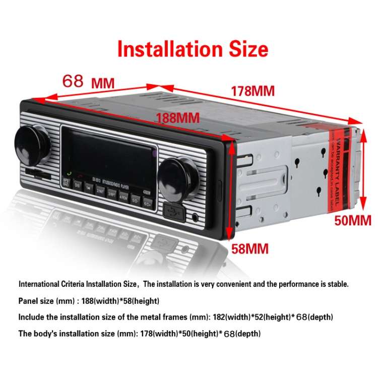 SX-5513 Car Stereo Radio MP3 Audio Player Support Bluetooth Hand-free Calling / FM / USB / SD (Not I