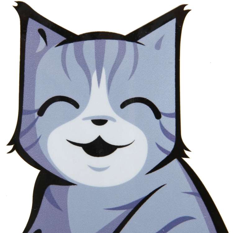 Vehicle Car Rear Windshield Window Wiper Reflective Self-Adhesive Smiling Cat Moving Tail Vinyl Deca