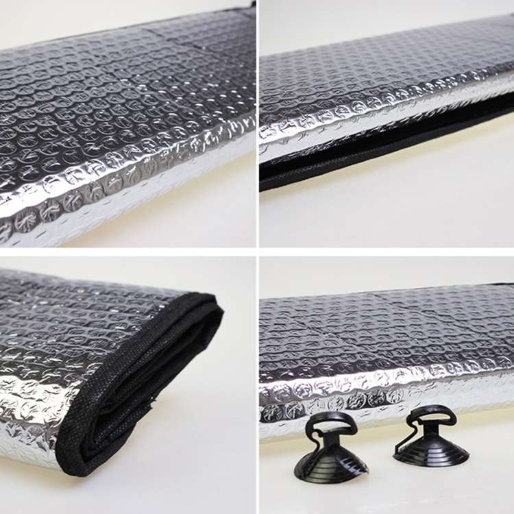 Silver Aluminum Foil Sun Shade Car Windshield Visor Cover Block Front Window Sunshade UV Protect, Si