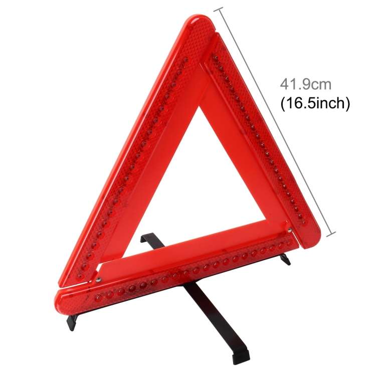 Practical Car Triangle Emergency Warning Sign Foldtable Reflective Safety Roadside Lighting Stop Sig