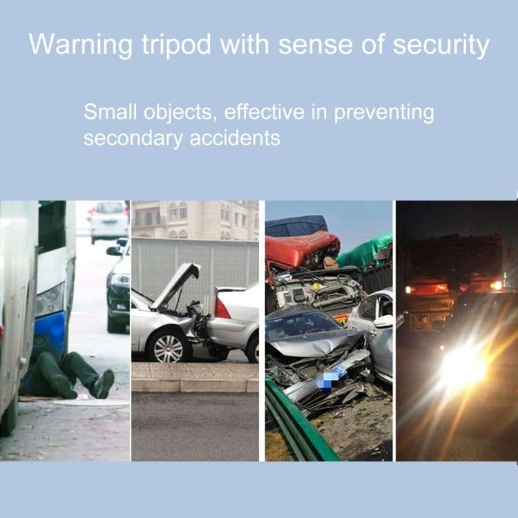 Practical Car Triangle Emergency Warning Sign Foldtable Reflective Safety Roadside Lighting Stop Sig