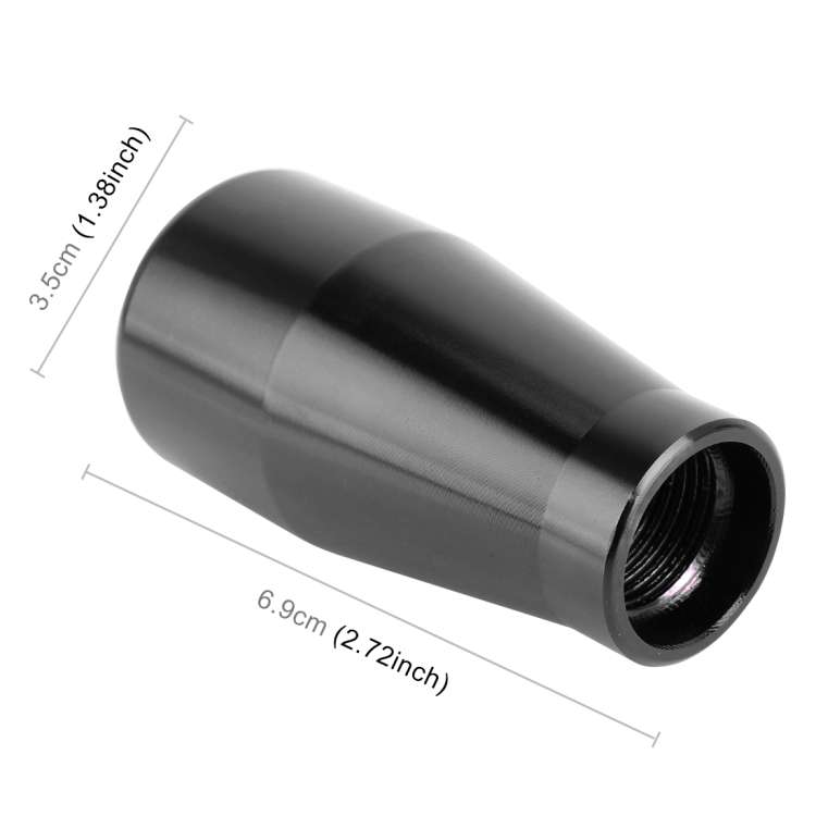 Universal Car Solid Color Cone Shape Shifter Manual Automatic Gear Shift Knob(Black)