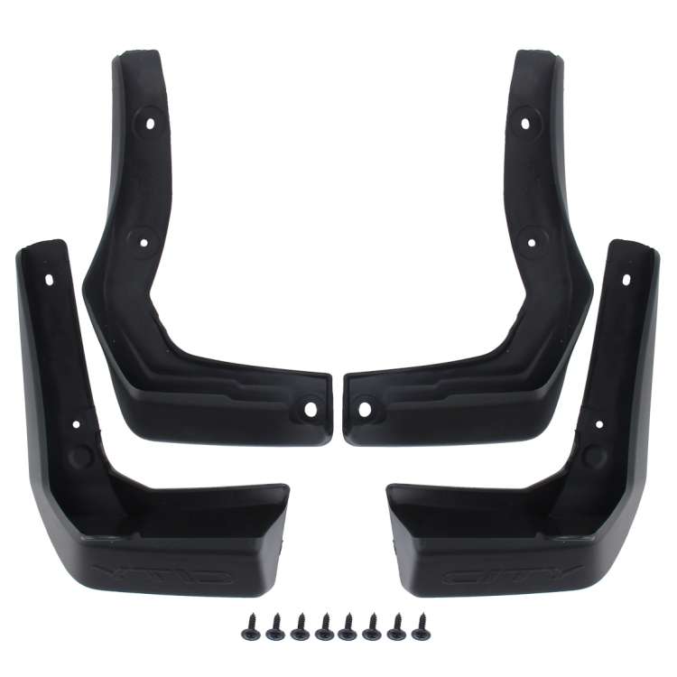 4 PCS Car Auto Semi-Rigid PVC Splash Flaps Mudguards Fender Guard for Honda City 2015-2020