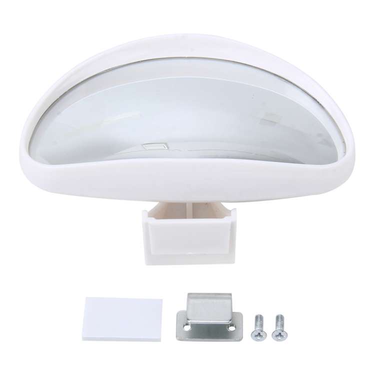 Car Front Blind Area Wide-angle Side Mirror (White)