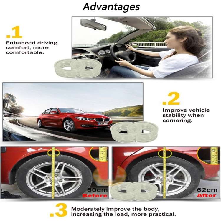 2 PCS Car Auto C Type Shock Absorber Spring Bumper Power Cushion Buffer, Spring Spacing: 27mm, Collo