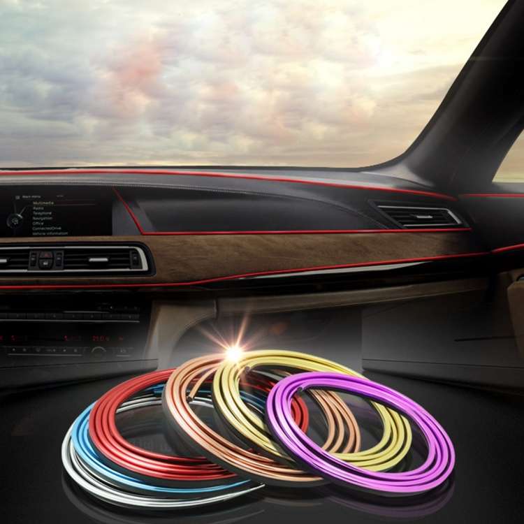 5m Flexible Trim For DIY Automobile Car Interior Exterior Moulding Trim Decorative Line Strip with F