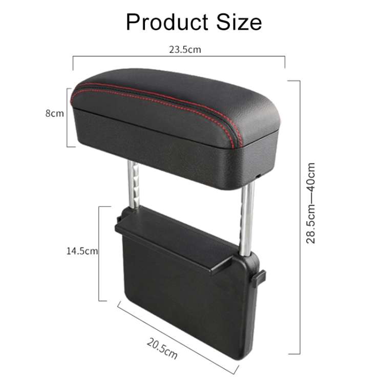 2 PCS Universal Car Wireless Qi Standard Charger PU Leather Wrapped Armrest Box Cushion Car Armrest