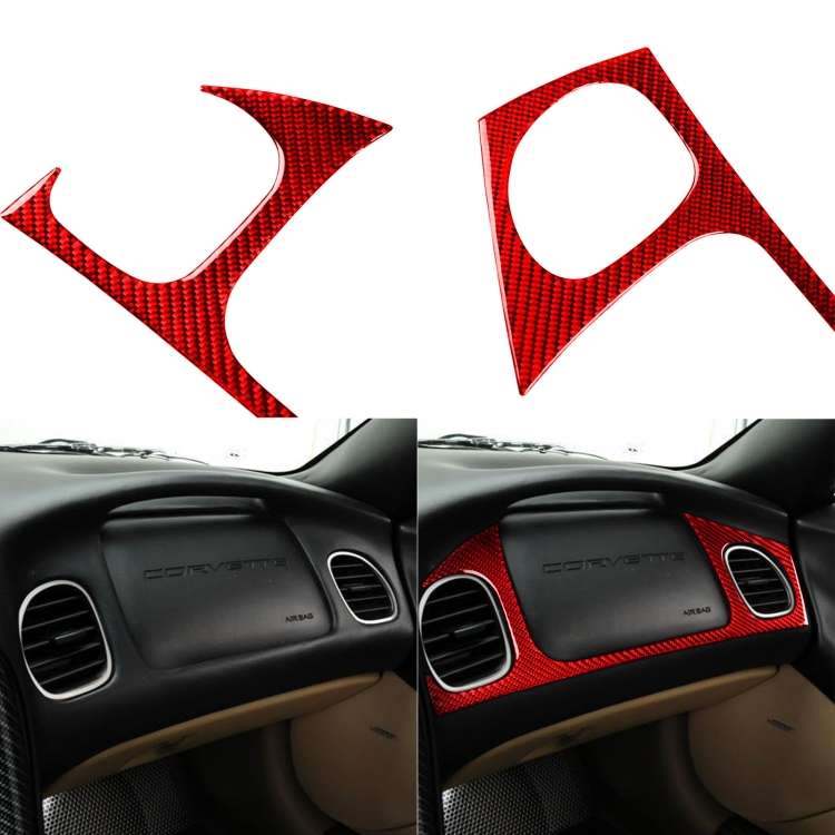 Carbon Fiber Car Front Passenger Seat Air Outlet Sticker for Chevrolet Corvette C5 1998-2004, Left D
