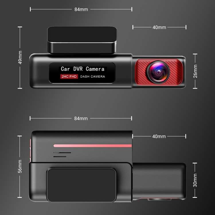 V8 HD 3 inch Car Night Vision Driving Recorder Hisilicon Scheme with 1080P Rear Camera