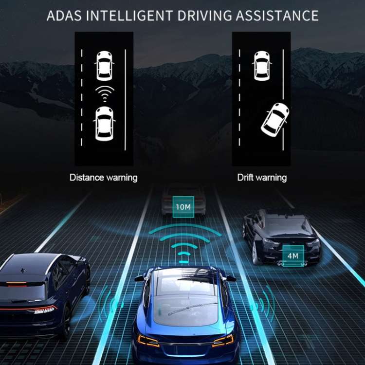V8 HD 3 inch Car Night Vision Driving Recorder Hisilicon Scheme with 1080P Rear Camera