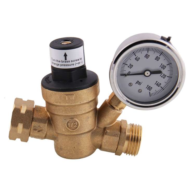 M11-0660R Car Water Pressure Regulator Valve Brass Lead-free Adjustable Water Pressure Reducer with
