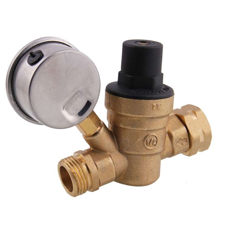 M11-0660R Car Water Pressure Regulator Valve Brass Lead-free Adjustable Water Pressure Reducer with