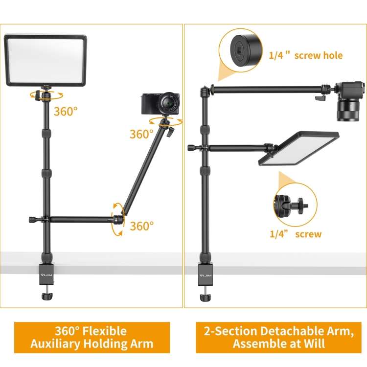 Ulanzi VIJIM LS11 C-Clamp Extension Arm Mount Live Desk Light Stand Kit