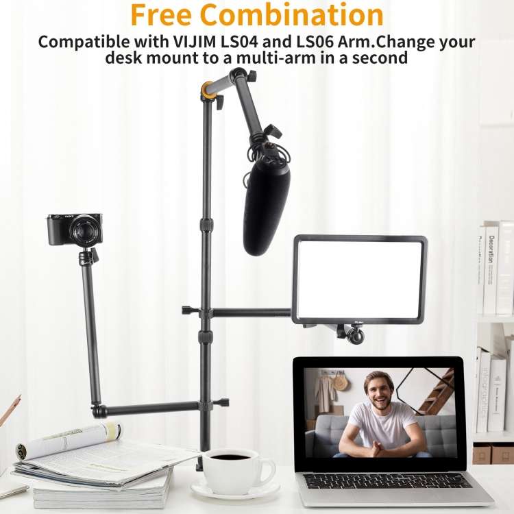 Ulanzi VIJIM LS11 C-Clamp Extension Arm Mount Live Desk Light Stand Kit