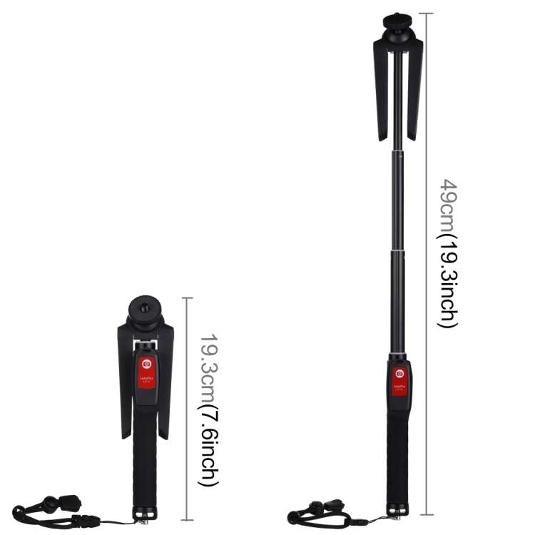 Letspro LY-11 3 in 1 Handheld Tripod Self-portrait Monopod Extendable Selfie Stick with Remote Shutt