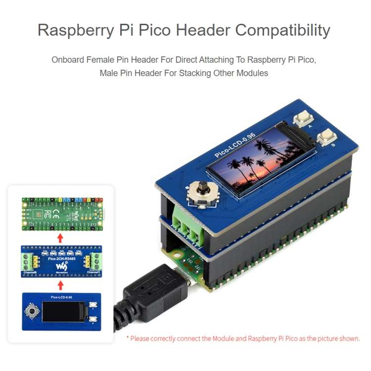 Waveshare 2-Channel RS485 Module for Raspberry Pi Pico, SP3485 Transceiver, UART To RS485