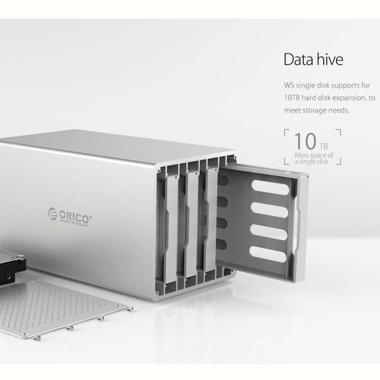 ORICO Honeycomb Series WS200U3 SATA 3.5 inch USB 3.0 Dual Bays Aluminum Alloy HDD / SSD Enclosure, T