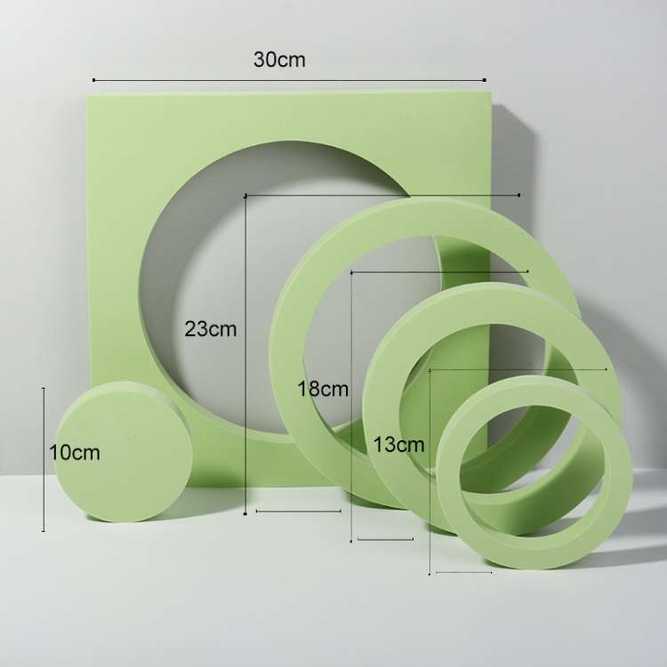 Round Combo Kits Geometric Cube Solid Color Photography Photo Background Table Shooting Foam Props (