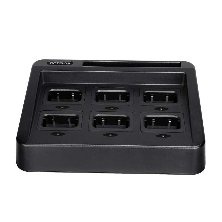 RETEVIS RTC48 Multi-function Interchangeable Slots Six-Way Walkie Talkie Charger for Retevis RT48/RT