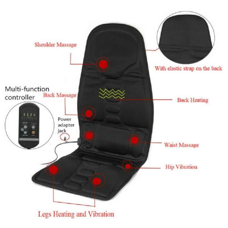 7 Massage Heads 8 Modes Car / Household Multifunctional Whole Body Cervical Massage Seat Cushion, Pl