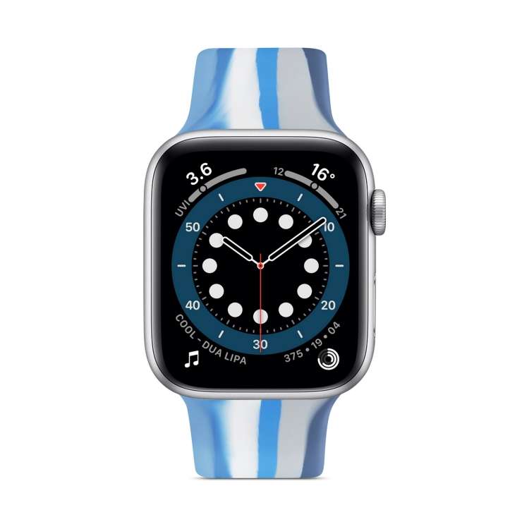 Rainbow Silicone Strap Watch Band For Apple Watch Series 9&8&7 41mm / SE 3&SE 2&6&SE&5&4 40mm / 3&2&