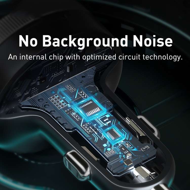 Baseus CCLH-01 Dual USB Enjoy Car Bluetooth MP3 Player Charger with Digital Display, Support Hands-f