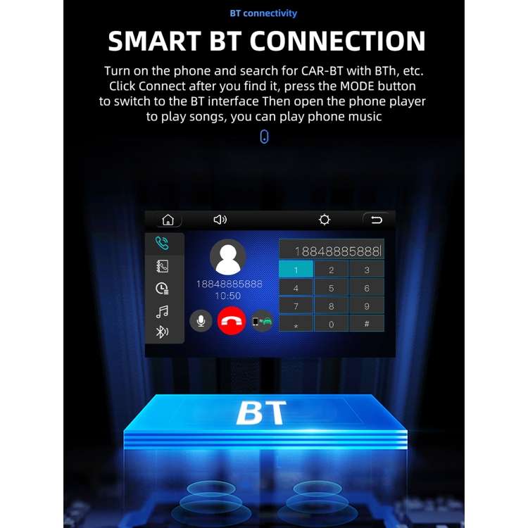 9083 For Volkswagen 8 inch IPS Screen Car MP5 Audio Player, Support Bluetooth Hand-free Calling / FM