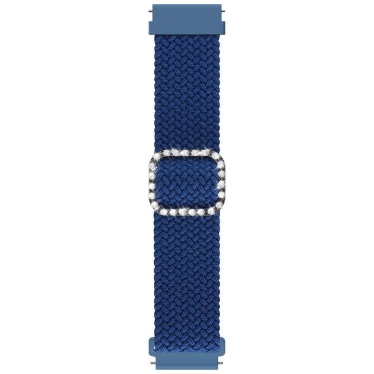 For Garmin Venu 2/Samsung Gear S3/Xiaomi Haylou RS3 22mm Universal Adjustable Braided Elastic Diamon