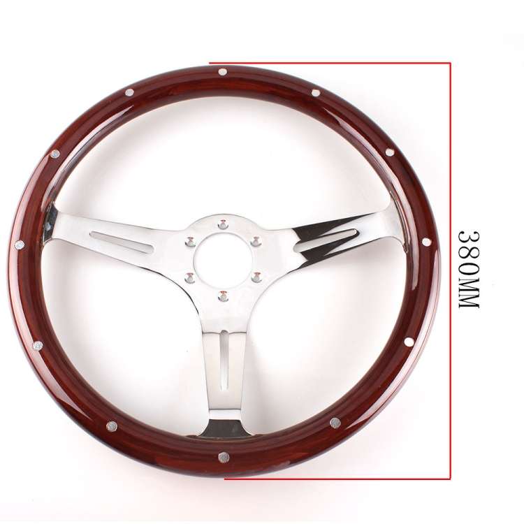 FXP8131+FXP8120A Car Modification 380mm Racing Sports Universal Perforated Steering Wheel