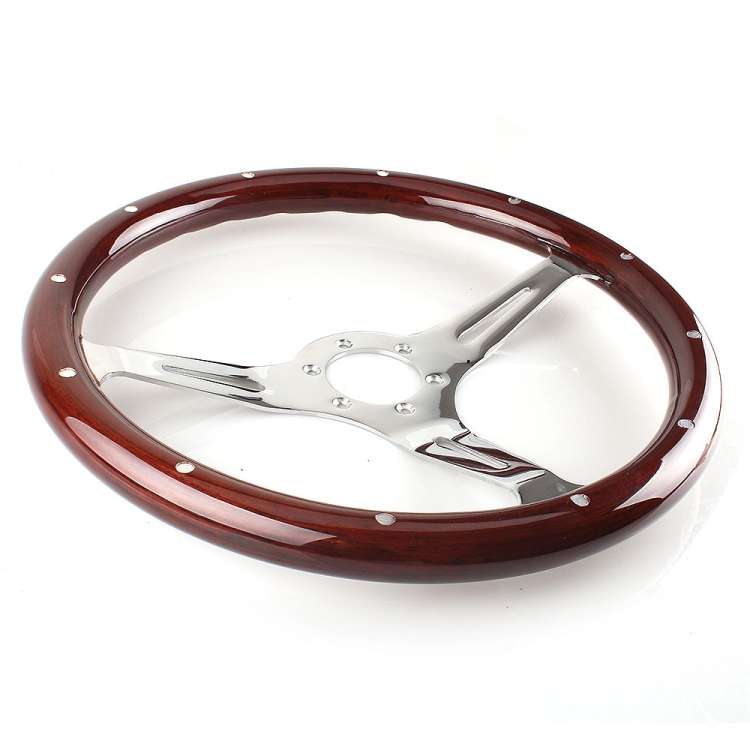 FXP8131+FXP8120A Car Modification 380mm Racing Sports Universal Perforated Steering Wheel
