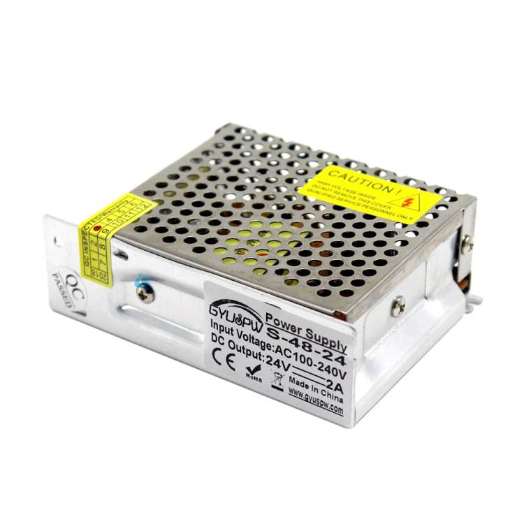 S-60-24 DC24V 2.5A 60W LED Regulated Switching Power Supply, Size: 110 x 79 x 36mm