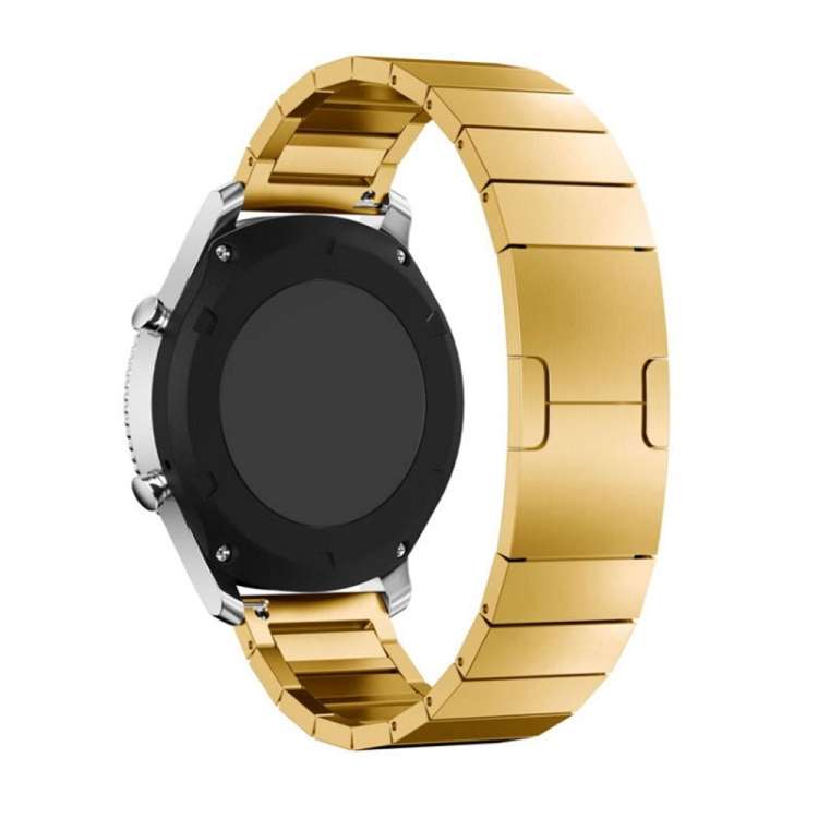 For Huawei GT3 46mm Watch One-bead Steel Original Buckle Watch Band,Width 22mm(Gold)