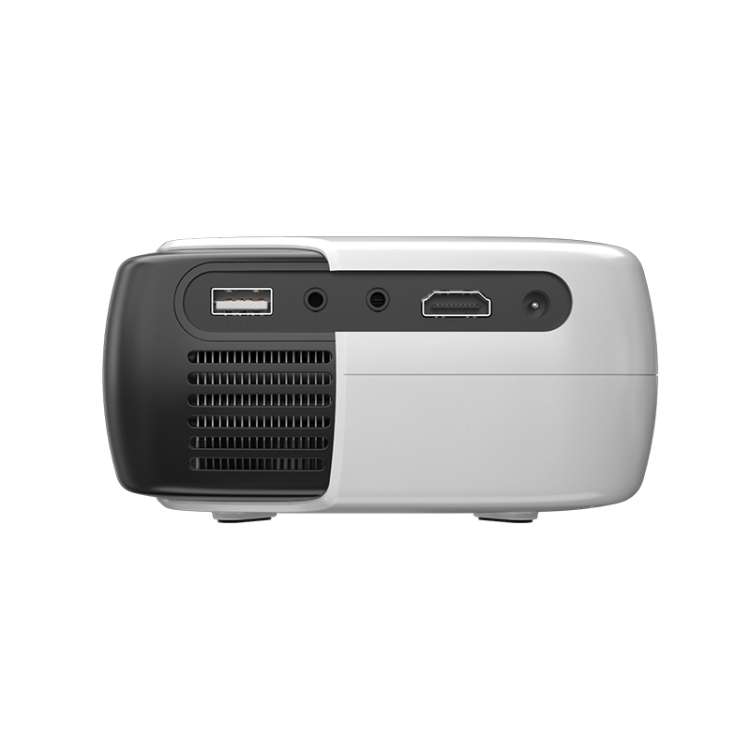 DR-860 1920x1080 1000 Lumens Portable Home Theater LED Projector, Plug Type: US Plug(Black White)